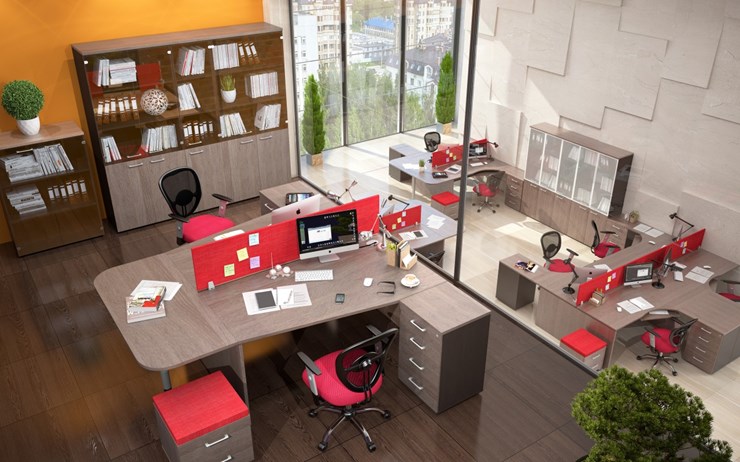 Комплект офисной мебели Xten для двух сотрудников с тумбочками в Симферополе - изображение 3