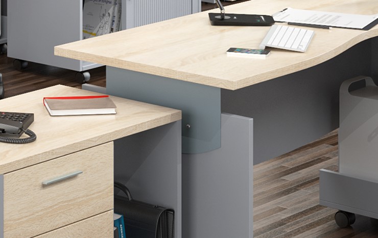 Офисный комплект мебели OFFIX-NEW для 4 сотрудников с двумя шкафами в Симферополе - изображение 2