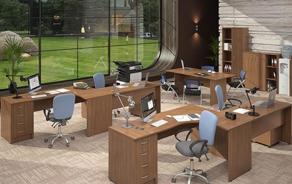 Мебель для персонала IMAGO три стола, 2 шкафа, стеллаж, тумба в Симферополе - изображение