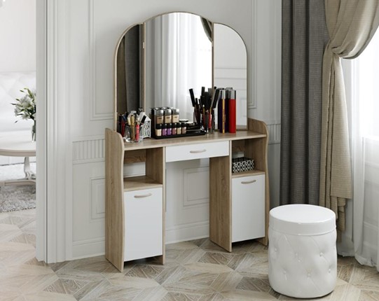 Туалетный стол София Т2, цвет Дуб сонома/Белый в Симферополе - изображение