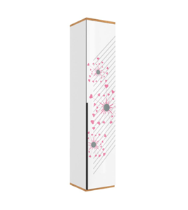 Шкаф одностворчатый Урбан 528.040, белый/розовый в Симферополе
