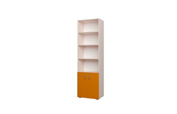 Детский 2-дверный шкаф 600 2Д Млечный дуб, Оранжевый в Симферополе