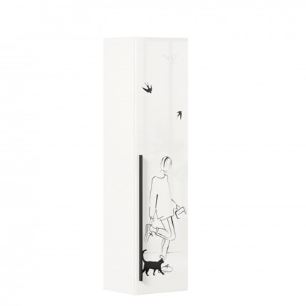 Одностворчатый шкаф Джоли Тип 1 ЛД 535.010, Серый шелк в Симферополе - изображение