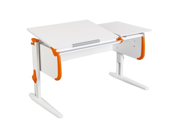 Детский стол-трансформер 1/75-40 (СУТ.25) белый/белый/Оранжевый в Симферополе - изображение