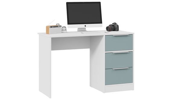 Стол письменный Марли Тип 1 (Белый/Серо-голубой) в Симферополе - изображение