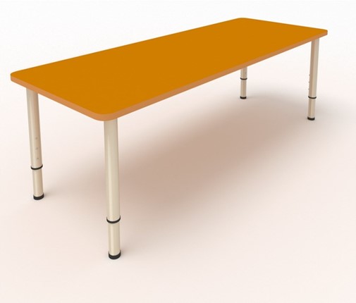 Стол детский 2-местный  (по одну сторону столешн.) СДО-3 (0-3) оранжевый (МДФ) в Симферополе - изображение