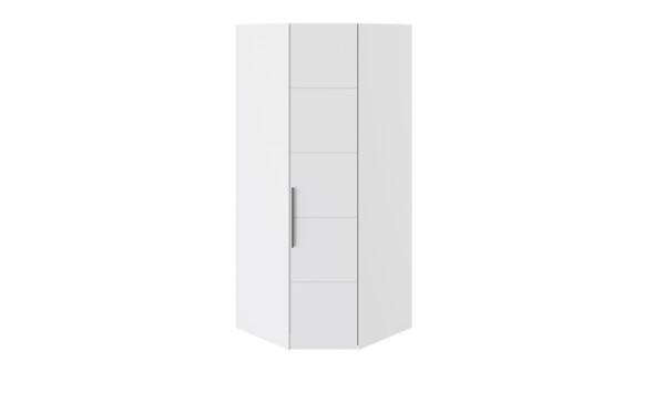 Распашной угловой шкаф Наоми, цвет Белый глянец, Джут СМ-208.07.06 в Симферополе - изображение