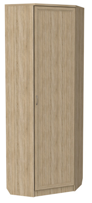 Распашной шкаф 402 угловой со штангой, цвет Дуб Сонома в Симферополе - изображение