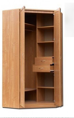 Распашной шкаф 403 несимметричный, цвет Дуб Сонома в Симферополе - изображение 1