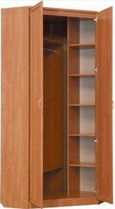 Распашной шкаф 401 угловой со штангой, цвет Венге в Симферополе - предосмотр 1