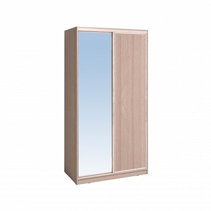 Шкаф 2-х створчатый 1200 Домашний Зеркало/ЛДСП, Ясень шимо светлый в Симферополе - изображение