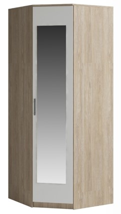 Угловой шкаф Светлана, с зеркалом, белый/дуб сонома в Симферополе - изображение