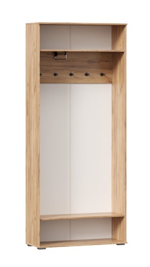 Шкаф двухстворчатый Фиджи с декоративными накладками 659.310, Дуб Золотой/Белый в Симферополе - изображение 2