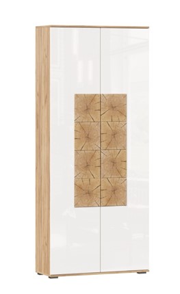 Шкаф двухстворчатый Фиджи с декоративными накладками 659.310, Дуб Золотой/Белый в Симферополе - изображение