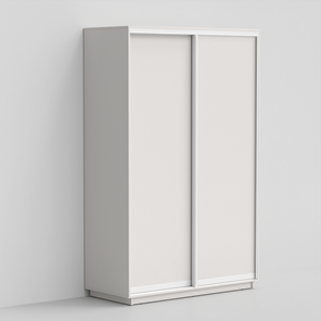 Шкаф 2-х дверный ЭКО-Сим Д 220х140х60, Белый матовый/белый глянец в Симферополе