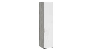 Шкаф для белья Эмбер СМ-348.07.001 (Дуб Гамильтон/Белый глянец) в Симферополе