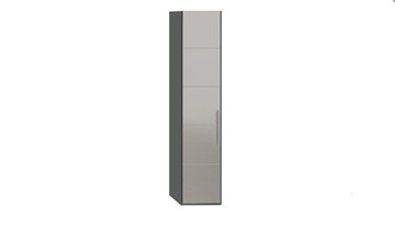Шкаф распашной Наоми с зеркальной дверью левый, цвет Фон серый, Джут СМ-208.07.02 L в Симферополе