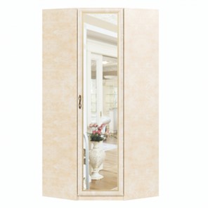 Распашной угловой шкаф Александрия с зеркалом ЛД 625.062, Рустика/Кожа Ленто в Симферополе