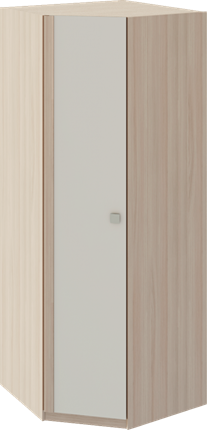 Распашной шкаф угловой Глэдис М21 (Шимо светлый/Белый текстурный) в Симферополе - изображение