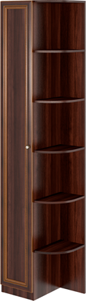 Угловой шкаф-стеллаж Беатрис М13 левый (Орех Гепланкт) в Симферополе - изображение