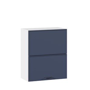 Шкаф навесной горизонтальный 600 комбинированный Индиго ЛД 298.970.000.125, Белый/Тёмно-синий в Симферополе