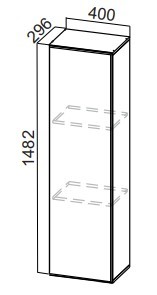 Кухонный пенал-надстройка Стайл, ПН400(912/296), МДФ в Симферополе