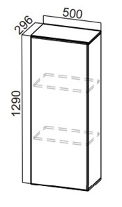 Шкаф-надстройка Стайл, ПН500(720/296), МДФ в Симферополе