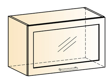Шкаф навесной Яна L600 Н360 (1 дв. рам.) в Симферополе