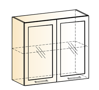 Шкаф навесной Яна L800 Н720 (2 дв. рам.) в Симферополе