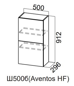 Шкаф навесной на кухню Модерн New барный, Ш500б(Aventos HF)/912, МДФ в Симферополе