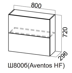 Распашной кухонный шкаф Модерн New барный, Ш800б(Aventos HF)/720, МДФ в Симферополе