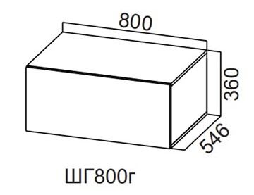 Распашной кухонный шкаф Модерн New, ШГ800г/360, МДФ в Симферополе