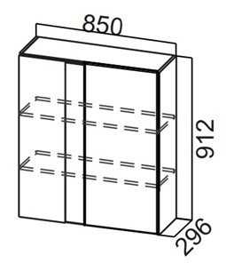 Кухонный угловой шкаф Стайл, Ш850у/912, МДФ в Симферополе