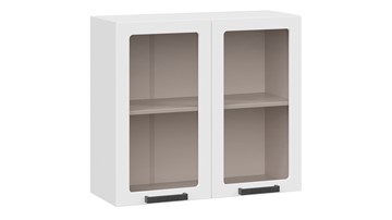 Навесной кухонный шкаф Детройт исп. 2 1В8С (Белый/Белый глянец) в Симферополе