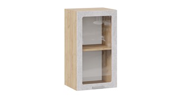 Навесной кухонный шкаф Гранита 1В4С (Дуб крафт золотой/Бетон снежный) в Симферополе