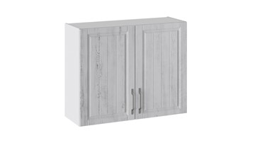 Навесной кухонный шкаф Прованс (Белый глянец/Санторини светлый) В_72-90_2ДР в Симферополе