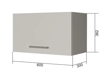 Навесной кухонный шкаф В360, Белое гладкое Ламарти/Антрацит в Симферополе