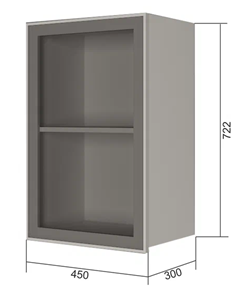 Кухонный шкаф В7 45, Стекло/Белый в Симферополе
