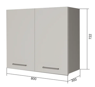 Кухонный шкаф В7 80, Серый/Антрацит в Симферополе