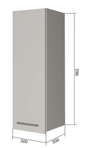 Кухонный навесной шкаф В9 30, МДФ Розовый шагрень/Антрацит в Симферополе