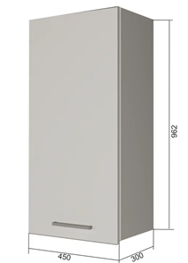 Кухонный шкаф В9 45, Сатин/Белый в Симферополе