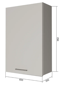 Навесной кухонный шкаф В9 60, Бетон пайн/Антрацит в Симферополе