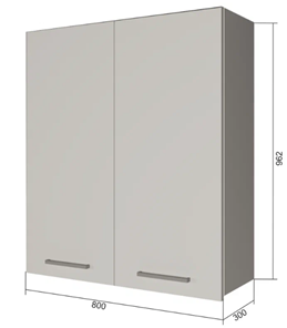 Кухонный навесной шкаф В9 80, Бетон пайн/Антрацит в Симферополе