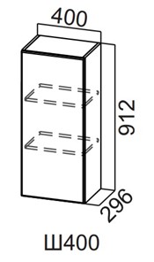 Кухонный навесной шкаф Вельвет Ш400/912 в Симферополе