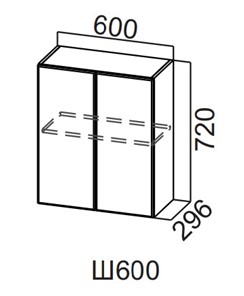 Кухонный навесной шкаф Вельвет Ш600/720 в Симферополе