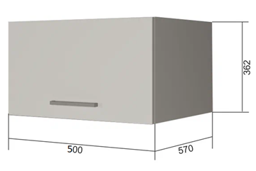 Кухонный шкаф ВГ50Г, Белое гладкое Ламарти/Белый в Симферополе
