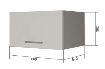 Шкаф на кухню ВГ60Г, Белое гладкое Ламарти/Антрацит в Симферополе