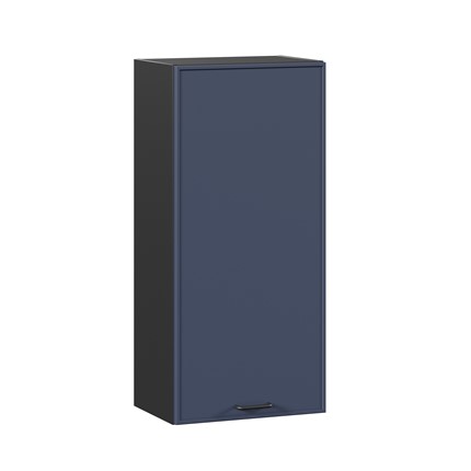 Шкаф настенный высокий 450 Индиго ЛД 298.430.000.153, Чёрный/Тёмно-синий в Симферополе - изображение