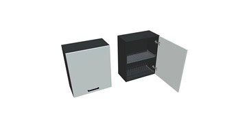 Кухонный шкаф ВС7 60, Белое гладкое Ламарти/Антрацит в Симферополе