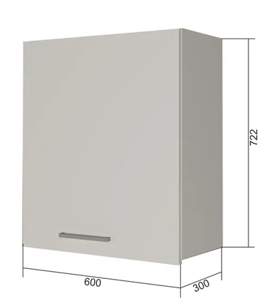 Шкаф с сушкой для посуды ВС7 60, Сатин/Антрацит в Симферополе - изображение